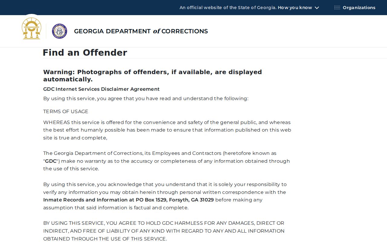 Alpharetta people search Georgia corrections offender query