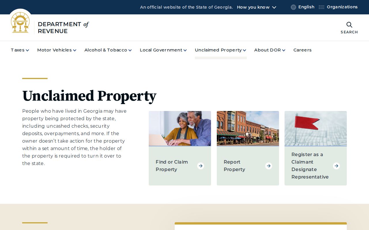 Alpharetta people search Georgia unclaimed property program