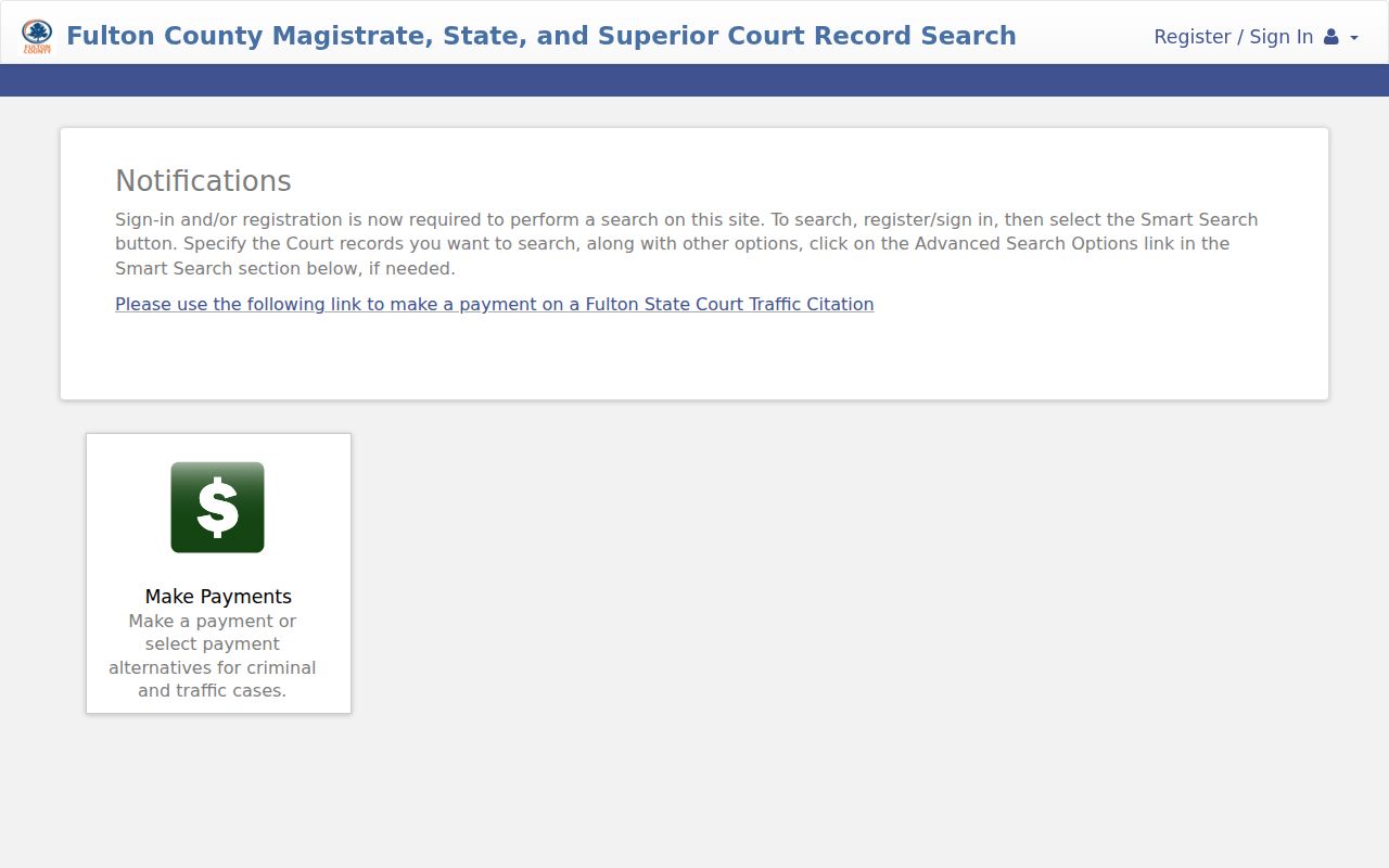 Alpharetta public records search on the Fulton Tyler court portal